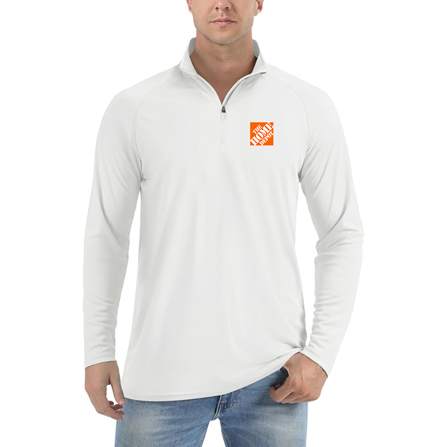 Men's  The Home Depot Lightweight Quarter-Zip Athletic Shirt Long Sleeve Performance